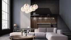 Design by Grönlund Kjøkkenbelysning Tak|Takpendler<Chester takpendel 35 cm - Messing/Amberfarget glass