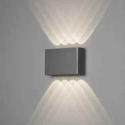 Konstsmide Utelamper Med Opp/Ned Lys<Chieri vegglampe utendørs opp/ned 8x1W IP54 - grå