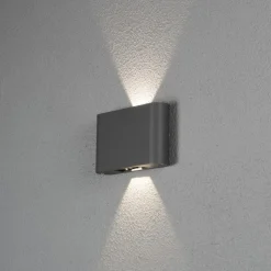 Konstsmide Utelamper Med Opp/Ned Lys<Chieri vegglampe 2x6W - Mørk