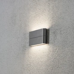 Konstsmide Utelamper Med Opp/Ned Lys<Chieri 2x6W vegglampe - Mørk