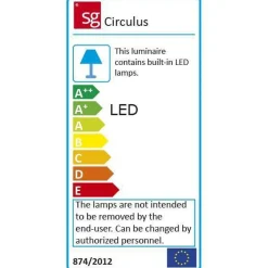 Sg Armaturen As Lightup-Pris|Kjøkkenbelysning Tak<Circulus 19W dimbar LED taklampe / vegglampe