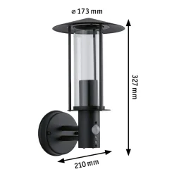 Paulmann Utelamper - Klassiske Vegglamper<Classic vegglampe opp utendørs IP44 - Med bevegelsessensor