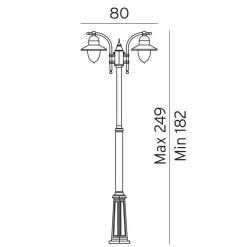 Norlys Lightup-Pris|Lyktestolper<Como stolpe 2 lykter 372