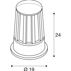 Slv Pullert<Cone pullert 24 cm IP54