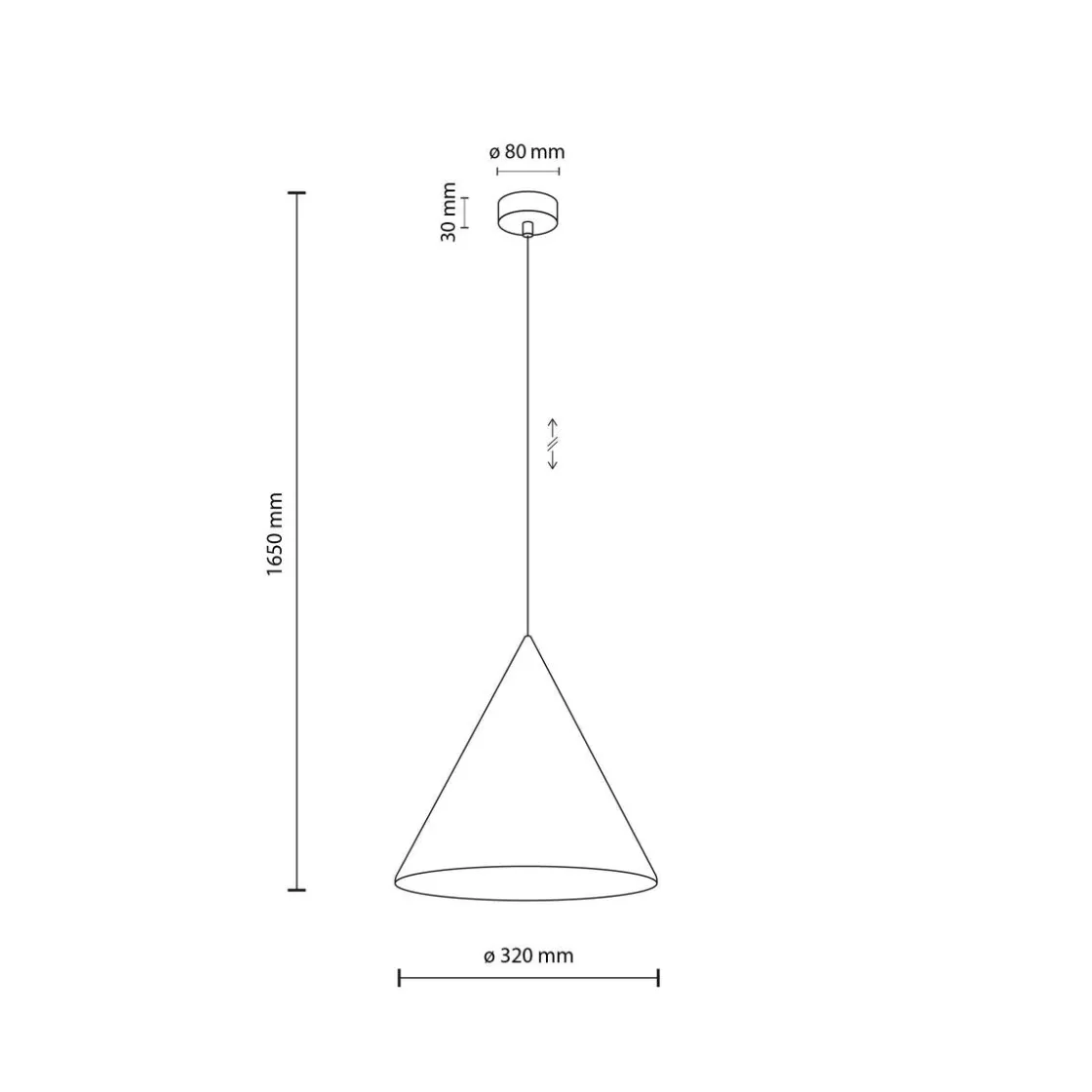 TK Lighting Kjøkkenbelysning Tak|Takpendler<Cono takpendel 32 cm