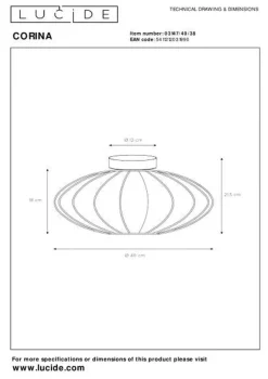 Lucide Kjøkkenbelysning Tak|Taklamper / Takplafonder<Corina taklampe 40 cm