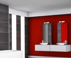 Aneta Lighting Baderomslamper Med Stikkontakt|Belysning Over Speilet På Badet<Cosenza dobbel baderomslampe med stikkontakt