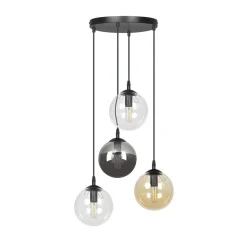 Emibig Kjøkkenbelysning Tak|Takpendler<Cosmo rondell takpendel 4 lys - Svart/Multifarget