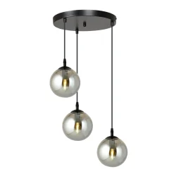 Emibig Kjøkkenbelysning Tak|Takpendler<Cosmo rondell takpendel 3 lys - Svart/Røykfarget