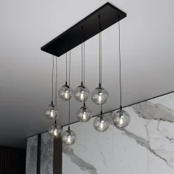 Emibig Kjøkkenbelysning Tak|Takpendler<Cosmo takpendel 9 lys - Svart/Røykfarget