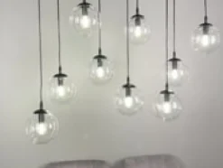 Emibig Kjøkkenbelysning Tak|Takpendler<Cosmo takpendel 9 lys - Svart/Røykfarget