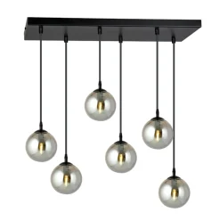 Emibig Kjøkkenbelysning Tak|Takpendler<Cosmo takpendel 6 lys - Svart/Røykfarget