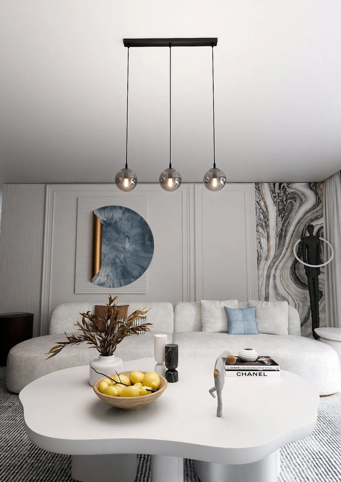 Emibig Kjøkkenbelysning Tak|Takpendler<Cosmo takpendel 3 lys - Svart/Røykfarget