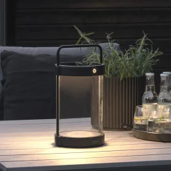 Konstsmide Lykter|Solcellebelysning<Crotone lanterne bord/gulv 30 cm IP54 oppladbar USB/Solcelle -