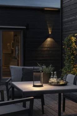 Konstsmide Lykter|Solcellebelysning<Crotone lanterne bord/gulv 30 cm IP54 oppladbar USB/Solcelle -