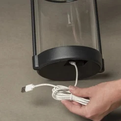 Konstsmide Lykter|Solcellebelysning<Crotone lanterne bord/gulv 30 cm IP54 oppladbar USB/Solcelle -