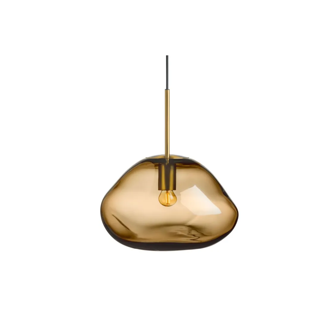 Hadeland Glassverk Kjøkkenbelysning Tak|Takpendler<Crystal Stone Ø35 - Kakao / Messing