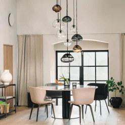 Hadeland Glassverk Kjøkkenbelysning Tak|Takpendler<Crystal Stone Ø35 - Kakao / Messing