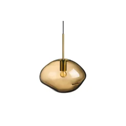 Hadeland Glassverk Kjøkkenbelysning Tak|Takpendler<Crystal Stone Ø30 - Kakao / Messing