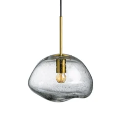 Hadeland Glassverk Kjøkkenbelysning Tak|Takpendler<Crystal Stone Ø30 - Klar m/Soda / Messing