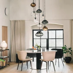 Hadeland Glassverk Kjøkkenbelysning Tak|Takpendler<Crystal Stone Ø35 - Klar m/Soda / Messing