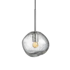 Hadeland Glassverk Kjøkkenbelysning Tak|Takpendler<Crystal Stone Ø25- Klar m/Soda / Stål