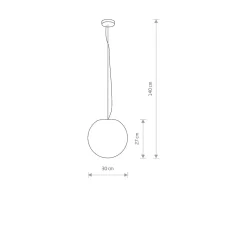 Nowodvorski Taklamper Ute|Utendørs Downlights<Cumulus S takpendel 30 cm utendørs IP65 E27 -