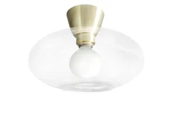 NorDesign Kjøkkenbelysning Tak|Taklamper / Takplafonder<Cup 105 taklampe med glasskuppel 28 cm - Messingfarget/klart glass