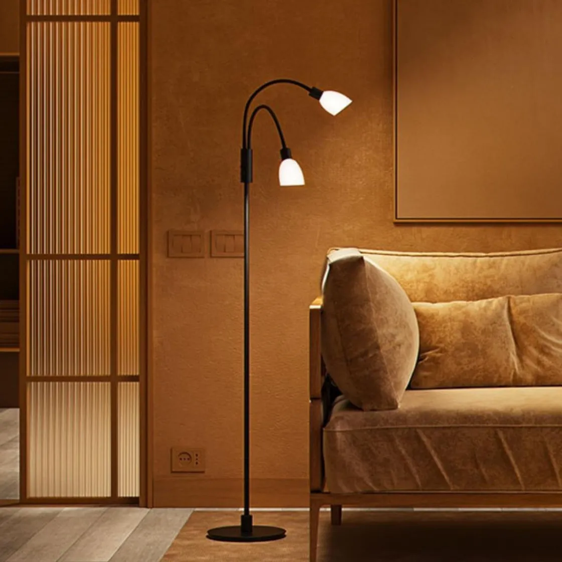 Herstal Leselamper Gulv<Cut dobbel gulvlampe - /Hvit