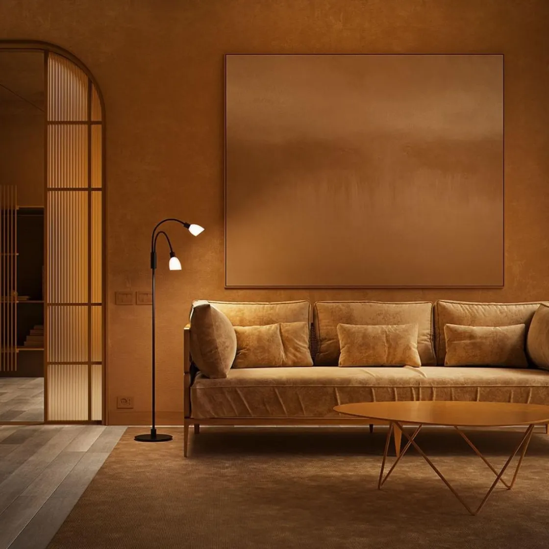 Herstal Leselamper Gulv<Cut dobbel gulvlampe - /Hvit