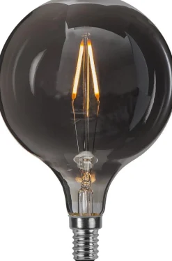 Ms - belysning Dekorpære E14|Led-Pærer E14 Sokkel<Decoration Globe smoke 95mm, dimbar E14 1,4W - Smoke