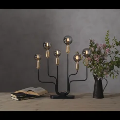 Ms - belysning Dekorpære E14|Led-Pærer E14 Sokkel<Decoration Globe smoke 95mm, dimbar E14 1,4W - Smoke