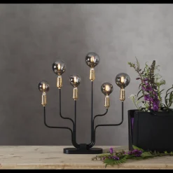 Ms - belysning Dekorpære E14|Led-Pærer E14 Sokkel<Decoration Globe smoke 95mm, dimbar E14 1,4W - Smoke