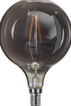 Ms - belysning Dekorpære E14|Led-Pærer E14 Sokkel<Decoration Globe smoke 95mm, dimbar E14 1,4W - Smoke