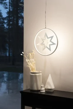 Konstsmide Adventsstjerner<Dekorasjon med stjerne dimbar - Hvit
