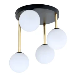 Emibig Kjøkkenbelysning Tak|Taklamper / Takplafonder<Dolce taklampe 4-lys - Svart/Opal/Gullfarget