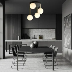 Emibig Kjøkkenbelysning Tak|Taklamper / Takplafonder<Dolce taklampe 4-lys - Svart/Opal/Gullfarget