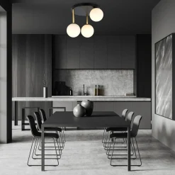 Emibig Kjøkkenbelysning Tak|Taklamper / Takplafonder<Dolce taklampe 3-lys - Svart/Opal/Gullfarget