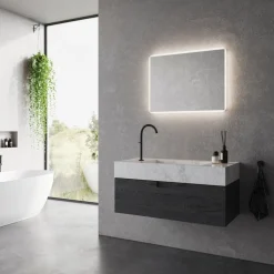 Nordlux Baderomsbelysning Vegg<Dovina vegglampe 60x80 cm m/speil 20W IP44 4000K -