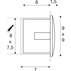 Slv Utelamper Med Opp/Ned Lys<Downunder S innfelt vegglampe utendørs 1,7W 3000 Kelvin IP55