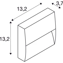 Slv Utelamper Med Opp/Ned Lys<Downunder square vegglampe utendørs 4,3W 3000/4000 Kelvin IP65