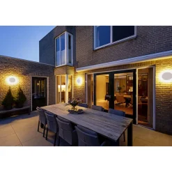 Slv Utelamper Til Kystområder|Utelamper - Veggskjold / Plafond<D-ring 16 cm vegglampe utendørs 7,5W 2700/3000 kelvin IP65 - dimbar