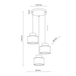 TK Lighting Kjøkkenbelysning Tak|Takpendler<Duo takpendel 3-lys