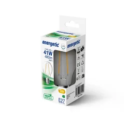 Energetic Led-Pærer E27 Sokkel<E27 Filament 2,3W 2700K 485 lumen - Ikke dimbar