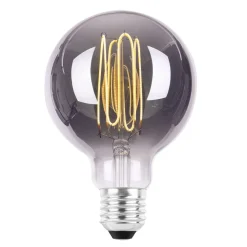 NorDesign Led-Pærer E27 Sokkel<Ecolux E27 ultra tynn spiral filament 4W 2700K 95 mm dimbar - farget