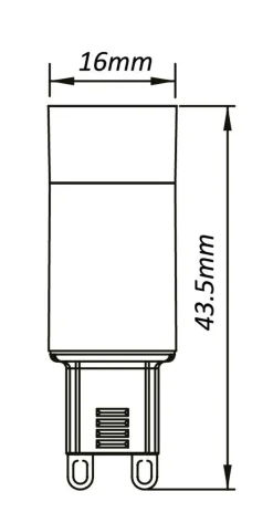 NorDesign Led-Pærer G9 Sokkel<Ecolux G9 4 watt 2700 Kelvin - Dimbar