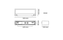 Sg Armaturen As Utelamper Med Opp/Ned Lys<Edge direct vegglampe ned 7W 2700 Kelvin dimbar IP65 -
