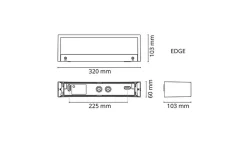 Sg Armaturen As Utelamper Med Opp/Ned Lys<Edge vegglampe opp/ned 10W 4000 Kelvin dimbar IP65 -