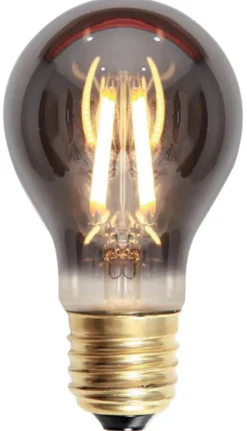 Ms - belysning Dekorpære E27|Led-Pærer E27 Sokkel<Edison E27 Filament LED 4W 2200K 60mm dimbar - Røykfarget