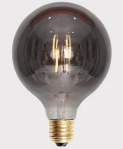 Ms - belysning Dekorpære E27|Led-Pærer E27 Sokkel<Edison E27 globe filament LED 4W 2200K 95 mm dimbar - Røykfarget
